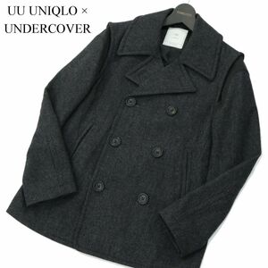 UU UNIQLO × UNDERCOVER ユニクロ アンダーカバー 秋冬 ウール ブレンド Ｐコート Sz.S　メンズ グレー　A3T12619_A#N