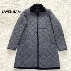 LAVENHAM ラベンハム ダイヤキルティングコート カシミヤ グレー