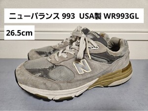 ニューバランス 993 26.5cm USA製 WR993GL メンズ NEW BALANCE スニーカーUS8.5 グレー