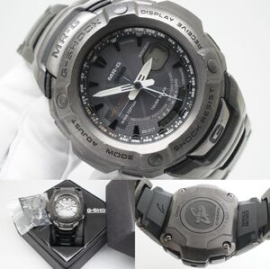 A19●箱付 美品 希少モデル CASIO カシオ G-SHOCK 電波ソーラー MRG-3000DJ デジアナ メンズ腕時計 ブラック黒 クォーツ　訳アリ