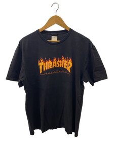 THRASHER◆USA製/Tシャツ/L/コットン/ブラック/プリント