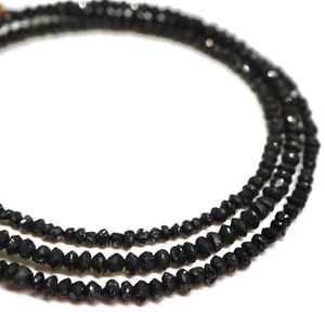 1円〜!!《K18 天然ブラックダイヤモンドネックレス》J 約3.2g 約41.5cm black diamond necklace DH0/EA2 E267