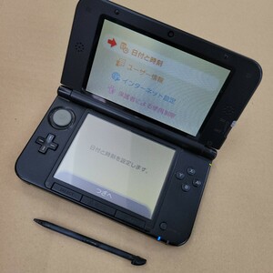 56. Nintendo 3DS LL。 ニンテンドー3DSLL 本体のみ タッチペン付き 通電確認あり/初期化済 ブラック 