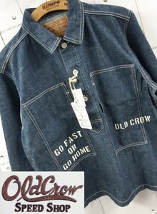 タグ完備 OLD CROW GLORY CROW SHIRT 40s US ARMY デニム シャツ プルオーバー GLAD HAND オールドクロウ グラッドハンド ステンシル