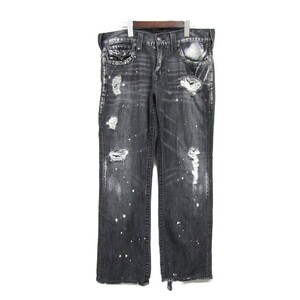 ★USA製★ サイズ 34 TRUE RELIGION ダメージ デニム パンツ ジーンズ ジーパン トゥルーレリジョン 古着 ビンテージ 4N2304