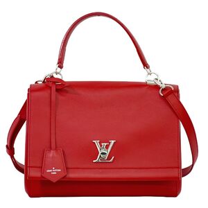 本物 ルイヴィトン LOUIS VUITTON LV ロックミー2 レザー 2WAY ショルダーバッグ ハンドバッグ ルビー レッド M50363