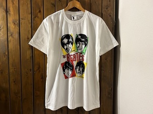 訳有新品★ビートルズ　カートゥーン　プリントTシャツ【L】★ジョンレノン/ポールマッカートニー/リンゴスター/ジョージハリスン