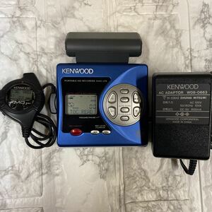 KENWOOD ケンウッド ポータブル ブルー DMC-J7R MDプレーヤー ミニディスク 年代物　ジャンク