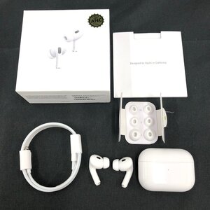 Apple AirPods Pro 2 A2698 / A2699 / A2700 ワイヤレスイヤホン 付属品 箱付き 通電○【CLAQ3052】