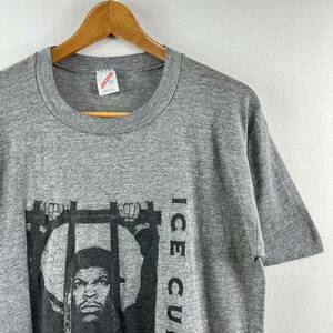 ビンテージ 90s【激レア】ICE CUBE アイスキューブ Tシャツ USA製 古着 ロックT ラップ Priority N.W.A HIPHOP DR.DRE EAZY E RAPTEES 2PAC