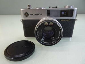 KONICA/コニカ　ELECTRON/エレクトロン　３５ｍｍフィルム　レンジファインダー カメラ　昭和レトロ　未チェック部品取りジャンク品
