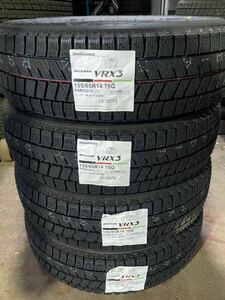 【新品】ブリヂストン BLIZZAK ブリザック VRX3 155/65R14 4本セット 送料安い4本2950円〜 2024製