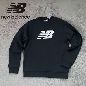 Mサイズ 新品 ニューバランス 裏起毛 トレーナー ゴルフ New Balance スウェット クルー クルーネック 長袖 秋冬 黒 ブラック 大谷翔平