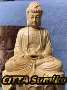 仏教美術 釈迦如来 坐像 仏像 佛像 檜木 精密彫 彫刻 仏壇 仏具 仏教 工芸美術品