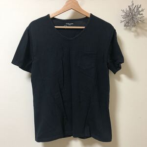 メンズ　GLOBALWORK 半袖Tシャツ L シンプル ポケットTシャツ ブラック　Tシャツ 綿100%