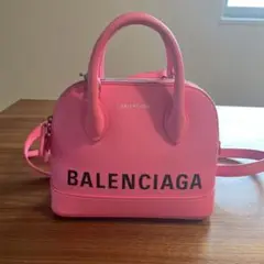 BALENCIAGA ヴィル ミニトップハンドバック　XXS ピンク ネオン