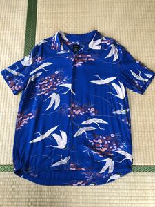 RVCA/ルーカ　アロハシャツ【鶴】Lサイズ　　　サーフ.スケボー.ハワイアンシャツ .HAWAII .サーフィン