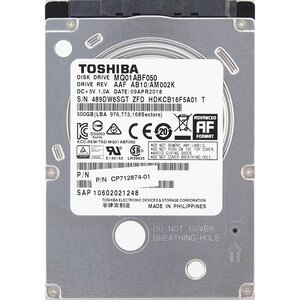 TOSHIBA MQ01ABF050 富士通 P/N CP712874-01 2.5インチ 7mm SATA600 500GB 13回 11551時間