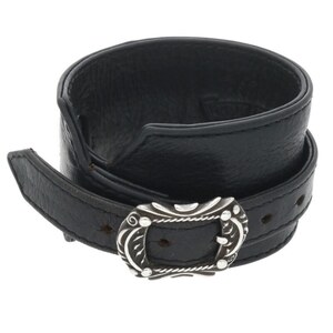 クロムハーツ Chrome Hearts RR TINY BUCKLE/ロックンロール サイズ:1 オールドレザーブレスレット 中古 OS06