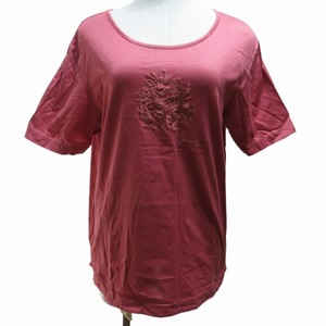 バーバリーズ Burberrys ヴィンテージ Tシャツ カットソー 花柄刺繍 ロゴ 半袖 ピンク Mサイズ 0607 レディース