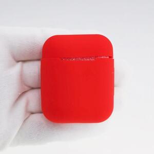 AirPods 1・2 シリコンケース レッド [121] (1)