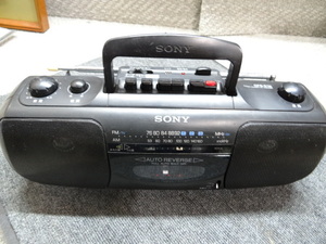 kh00025 SONY ソニー ラジオカセットコーダー CFS-E16 ラジカセ カセットデッキ レトロ オーディオ機器 ブラック 1999年製