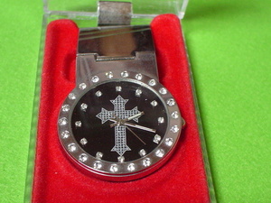 珍品　デザイン　ＧＥＮＥＶＡ　ＰＬＡＴＩＮＵＭ　ブローチ型　時計　ケース付　未使用品