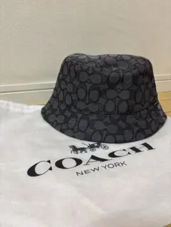 【値下げ】COACH バケットハット　チャコール　サイズ1