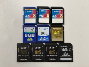 SDカード　メモリーカード　8GB　まとめ売り　10枚　Panasonic　ELCOM　TOSHIBA 他　現状品　TJ1.023　/02