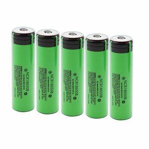 18650 リチウムイオン電池　生セル PCB基板無し　NCR18650B 3.7V 3400mAh 長さ65mmタイプ　5本セット 即納