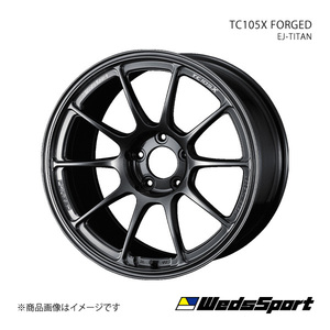 WedsSport/TC105X FORGED レガシィワゴン BR系 アルミホイール1本【17×7.5J 5-100 INSET44 EJ-TITAN】0074102