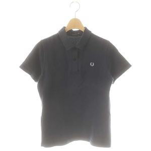 フレッドペリー FRED PERRY コットン 半袖 ポロシャツ 鹿の子 UK12 紺 ネイビー /ES ■OS レディース