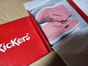 Kickers キッカーズ ベビーシューズ　子供靴　女の子靴　男の子靴 BILOU ROSE CLAIR 定価14000　未使用　22（14cm）