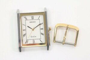 SEIKO セイコー DOLCE ドルチェ 7321-6170 クォーツ コンビカラー スクエア メンズ 腕時計 フェイスのみ 1890-HA