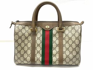 【E953】GUCCI グッチ オールドグッチ 69.02.007 シェリーライン GG ミニボストンバッグ ハンドバッグ