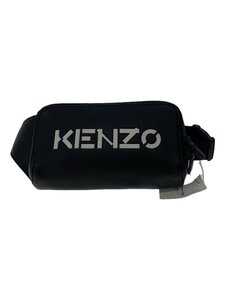 KENZO◆ウエストバッグ/レザー/BLK