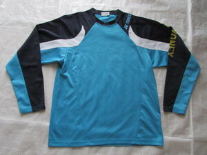 メンズ Sサイズ YONEX 長袖 Tシャツ USED きれい ロンT ジャケット ブルー系 サイズ 162～168cm テニス バドミントン