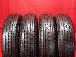 タイヤ4本 《 ブリヂストン 》 V600 [ 165/80R14 97/95N ]9/8分山★ 商用車8PR NV200 ボンゴ タウンエース n14