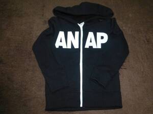 ●○●ＡＮＡＰ＊ファスナーパーカー＊ブラック＊１１０ｃｍ●○●