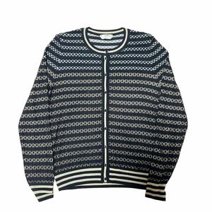 FENDI 2022SS ニット ボーダー カーディガン ウール シルク　knit boarder silk cardigan