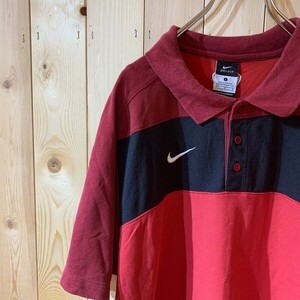 [KWT1994] NIKEナイキ ポロシャツ メンズ レッド L ポス