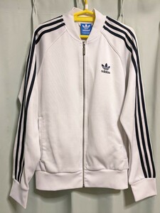 adidas originals アディダス オリジナルス トラックジャケット ジャージ 青タグ AZ6979 L ホワイト 白 襟なし ATP トラックトップ　0327