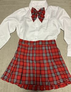 プリーツスカートリボン2点セット　制服コーデ　新品　女子中高生　JK 女子大生