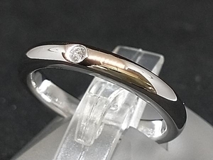 箱付き Tiffany &Co. ティファニー Pt950 ダイヤモンド リング 指輪 プラチナ 5.1g #8 店舗受取可