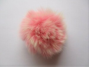 ★美品・未使用！ピンク×ベージュのラビットファーのヘアクリップ★