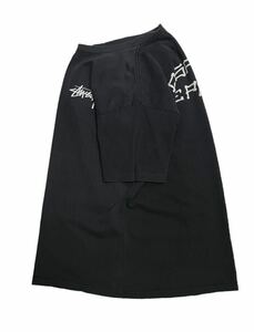 名作!! 希少!! 90s USA製 STUSSY RESPECT THE POOL オールドステューシー リスペクトザプール ブラック フェード Tシャツ size L VINTAGE