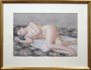 徳田宏行『裸婦』パステル画【真作保証】 絵画 - 北海道画廊