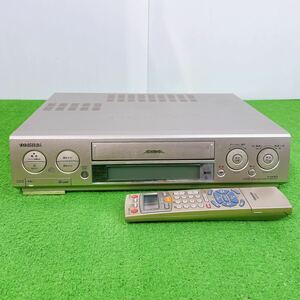 【再生確認済み】東芝 TOSHIBA S-VHS ビデオデッキ A-S100 AREN 純正リモコン付　S24081006