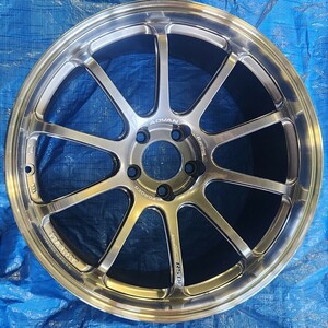 (開封済・未使用)ADVAN RACING RS-DF PROGRESSIVE 19x10.5J 114.3 5H+15 マシニング&レーシングハイパープラック1本