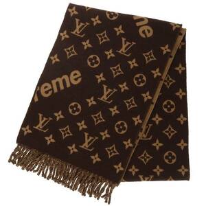 シュプリーム ルイヴィトン SUPREME LOUISVUITTON 17AW LV Monogram Scarf MP1891 モノグラムマフラー 中古 OM10